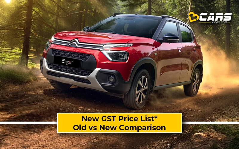 Citroen C3X— New GST Rate List & Old vs New Comparison (Tentative Prices; Sep 22)