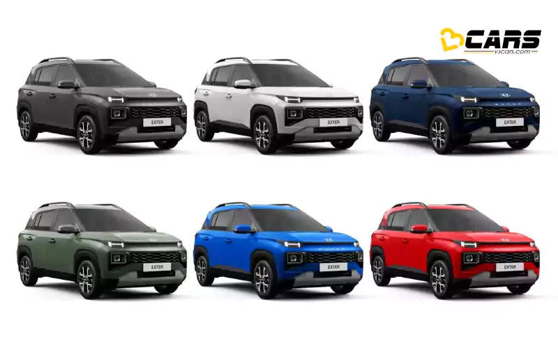 2023 hyundai exter colour options in images