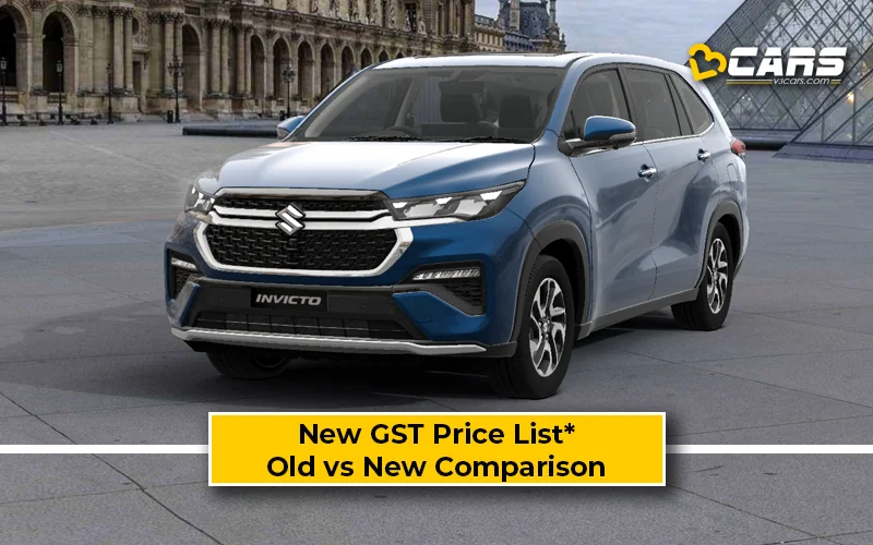 Maruti Invicto — New GST Rate List & Old vs New Comparison (Tentative Prices; Sep 22)