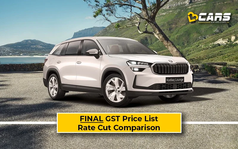 Confirmed Skoda Kodiaq New GST Rate List & Old vs New Comparison w/ GST Price Cut