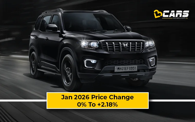 Scoop: January 2026: Mahindra Scorpio N Price Change — Hiked By Up To 35k