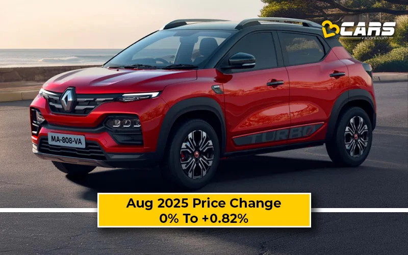 August 2025: Renault Kiger Price Change — Hiked By Up To 5k