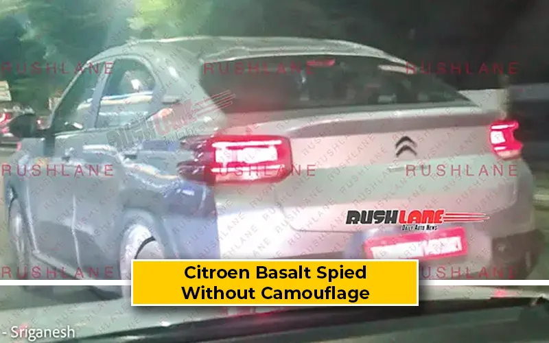 Citroen Basalt Coupe SUV Spied Undisguised Ahead Of H2 2024 Launch