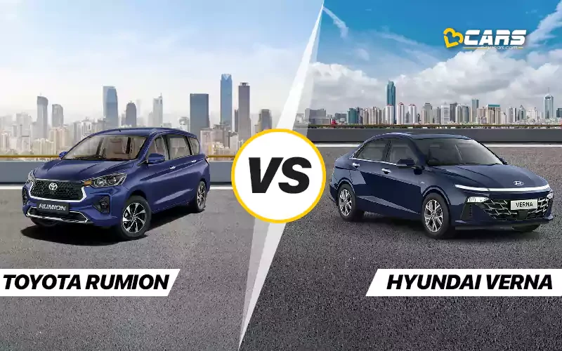 Toyota Rumion Vs Hyundai Verna Price, Engine Specs & Dimensions Comparison