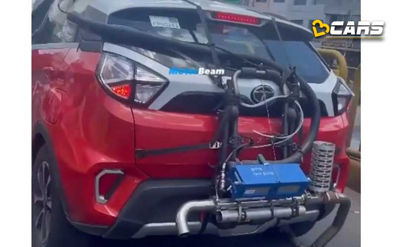 Tata nexon cng spied on test