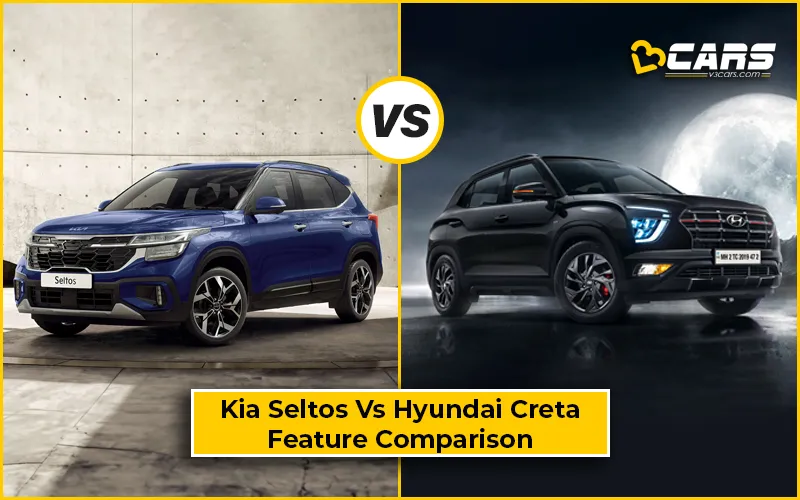 Kia Seltos Vs Hyundai Creta- Top Variant Feature Comparison