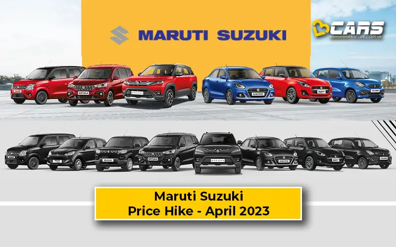 Maruti Suzuki price hike in April 2022; full list