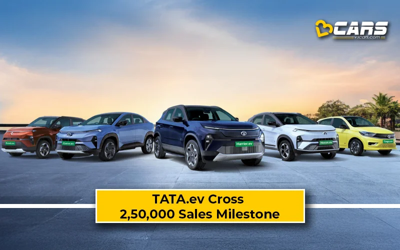 TATA.ev Surpass 2,50,000 EV Sales In India