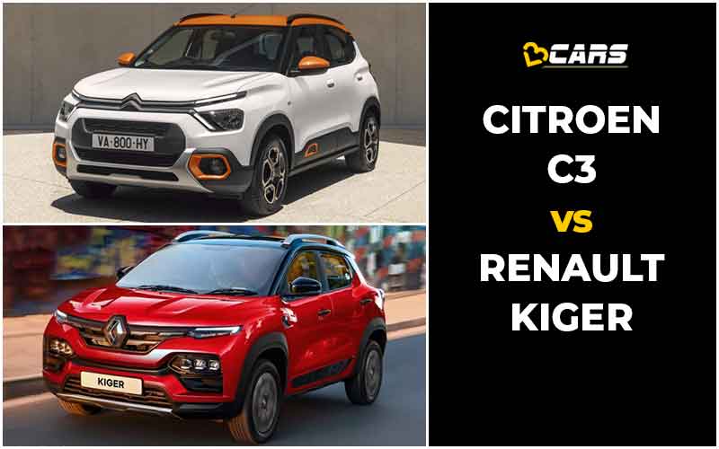 C3 Vs Kiger Comparison | Prices, Specs & Dimensions