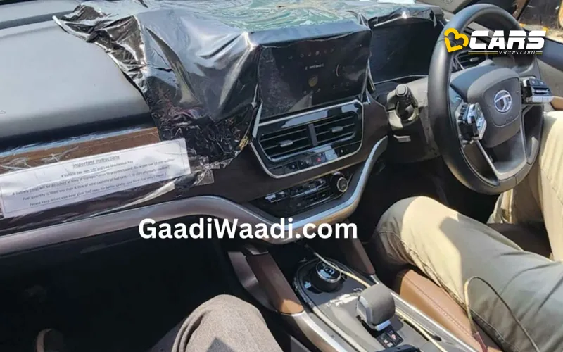 2023 tata harrier facelift spotted again interior pictures