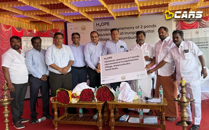 hyundai motor india foundation restore two ponds in irungattukottai village sriperumbudur