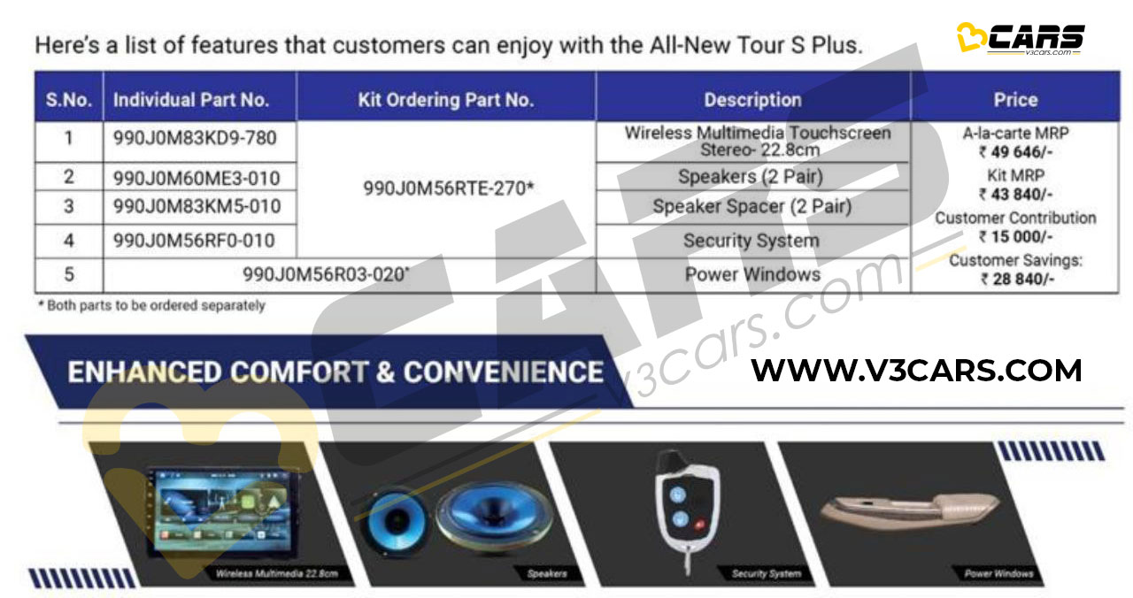 Maruti dzire tour s plus special edition