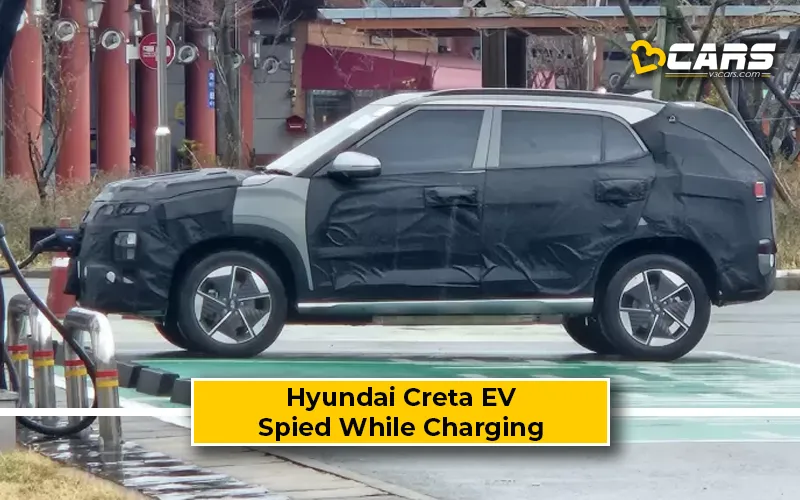 Hyundai Creta EV Spied At Charging Station – Likely To Debut In Late-2024