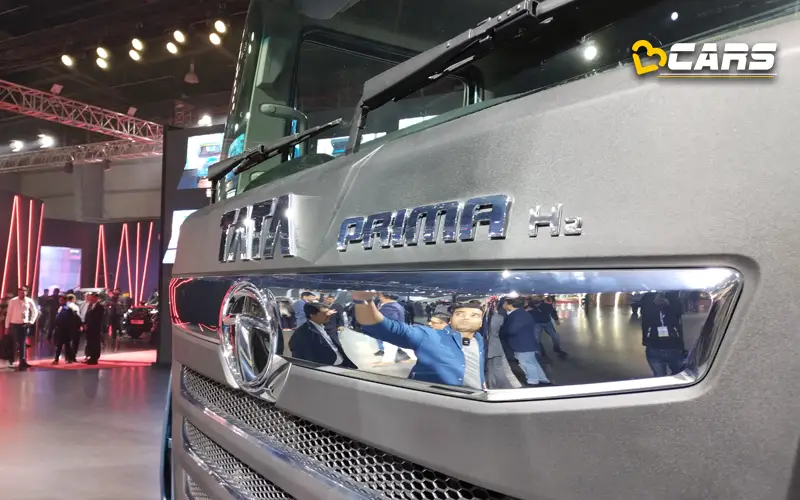 Tata hydrogen combustion engine hce truck revealed at auto expo 2023