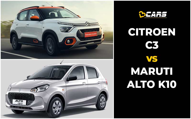 Citroen C3 Vs Maruti Suzuki Alto K10