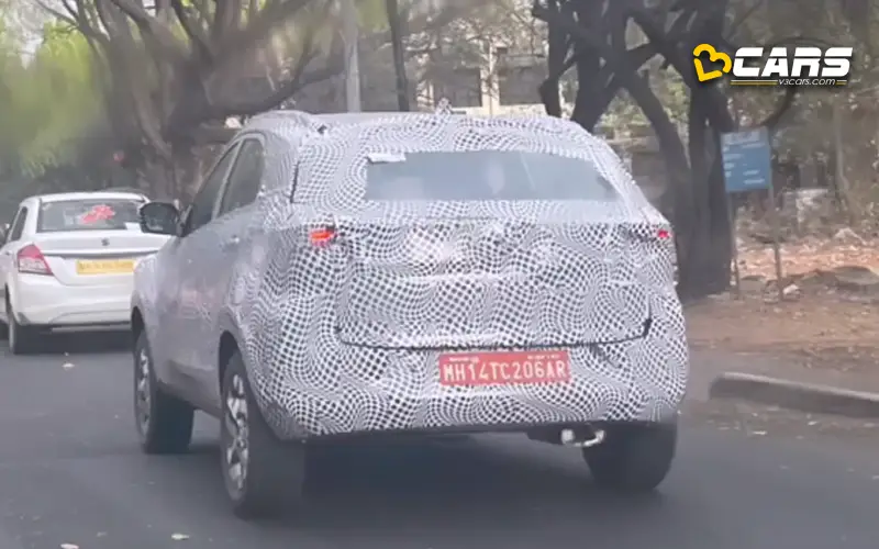 Tata nexon facelift spotted again