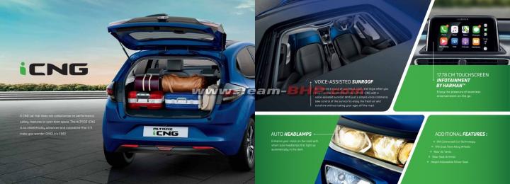 Tata altroz cng brochure leaked variants features specifications revealed