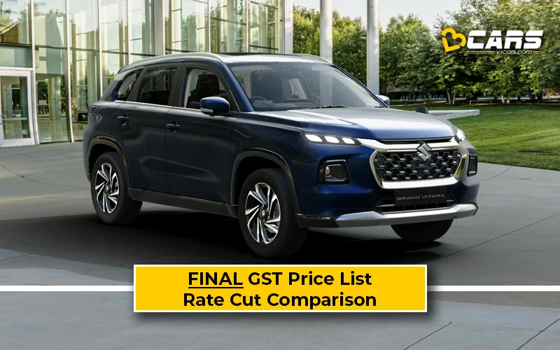 Confirmed Maruti Grand Vitara New GST Rate List & Old vs New Comparison w/ GST Price Cut