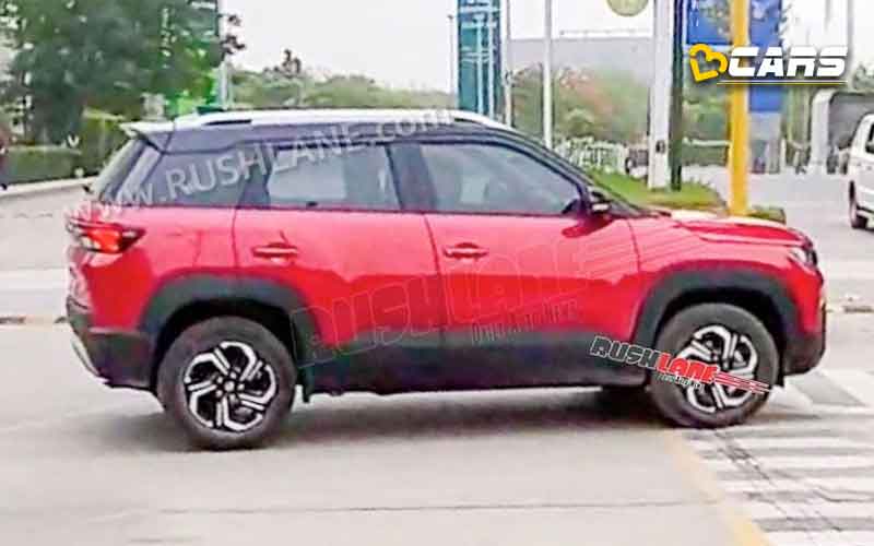 2022 maruti brezza spied tvc shoot