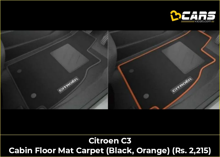 Citroen C3 Cabin Floor Mat Carpet (Black, Orange) (Rs. 2,215)