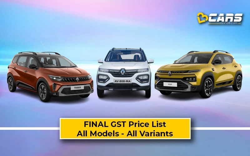 Final Renault GST Price List — All Models, Variant-wise Summary & Rate Cut Comparison (Confirmed)