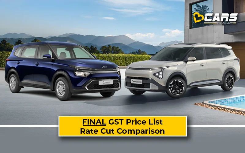 Confirmed Kia Carens & Clavis New GST Rate List & Old vs New Comparison w/ GST Price Cut