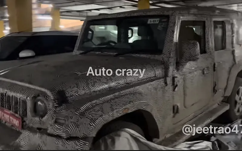 2024 mahindra thar 5 door interior spied reveals more features