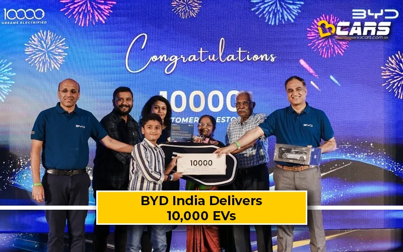 BYD India Crosses 10,000 EV Deliveries; Strengthens Push For Sustainable Mobility