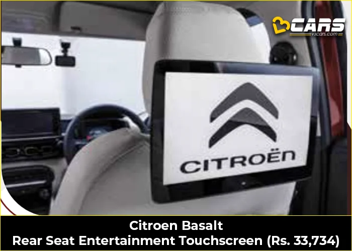 Citroen Basalt Rear Seat Entertainment Touchscreen (Rs. 33,734)