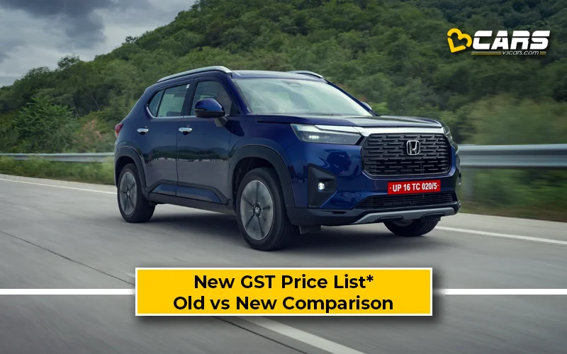 Honda Elevate — New GST Rate List & Old vs New Comparison (Tentative Prices; Sep 22)