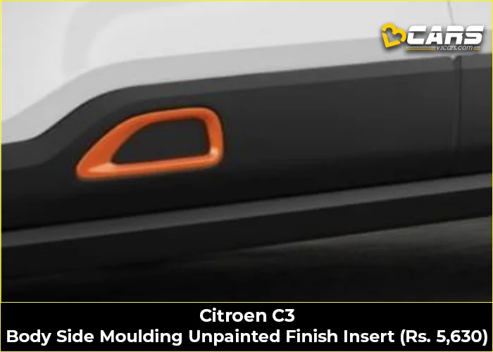 Citroen C3 Body Side Moulding Unpainted Finish Insert (Rs. 5,630)