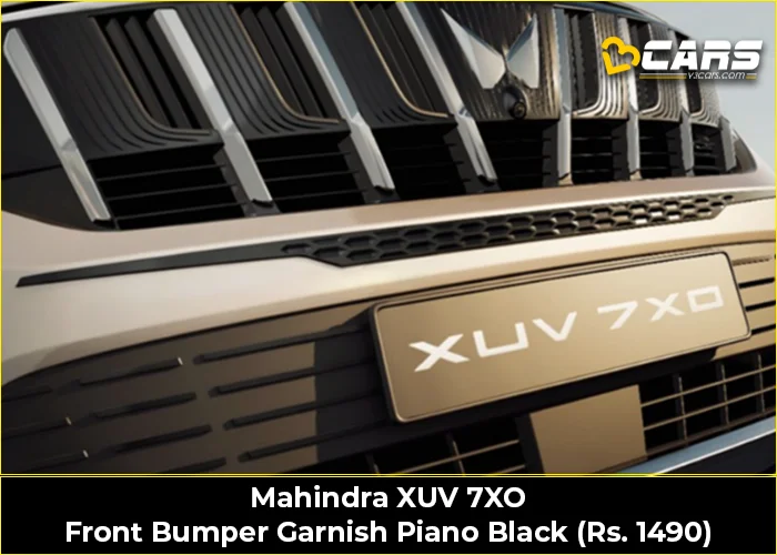Mahindra XUV 7XO Front Bumper Garnish Piano Black (Rs. 1490)