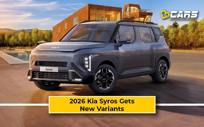 2026 Kia Syros Variants Updated; Diesel AT Cheaper By Rs 2.48L