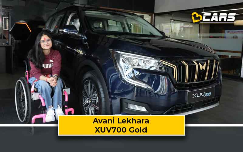 Mahindra Gift Avani Lekhara Gold Edition XUV700 With Special Seat