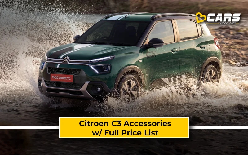 2026 Citroen C3 X Accessories Price List
