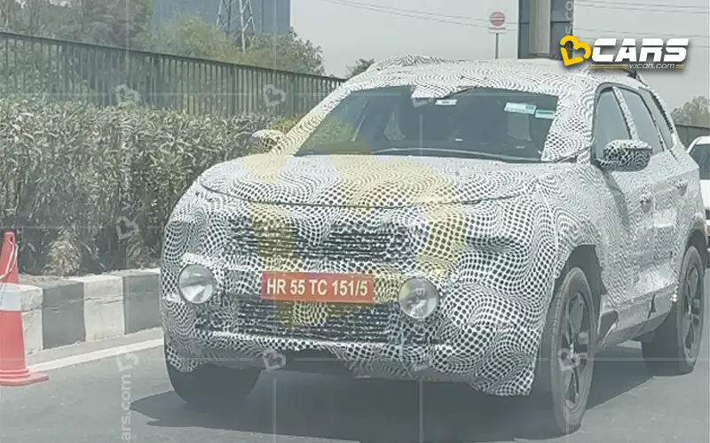 Tata safari facelift spotted again