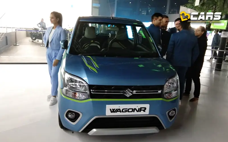 Maruti suzuki  showcase wagon r flex fuel at auto expo 2023