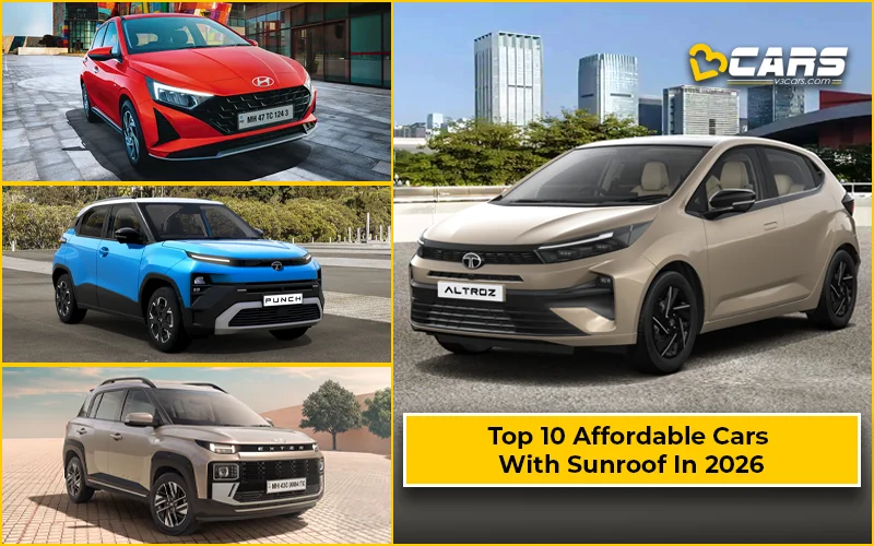 10 Cheapest Cars With Sunroof In India (2026) – Affordable Hatchbacks, SUVs & Sedans