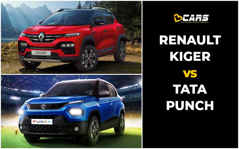 Renault Kiger Vs Tata Punch Price, Engine Specs, Dimensions Comparison