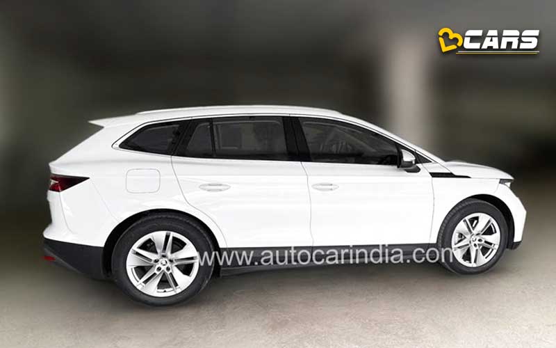 Skoda enyaq iv spied in india