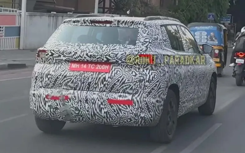 Upcoming skoda sub 4 metre suv spied brezza nexon sonet venue rival