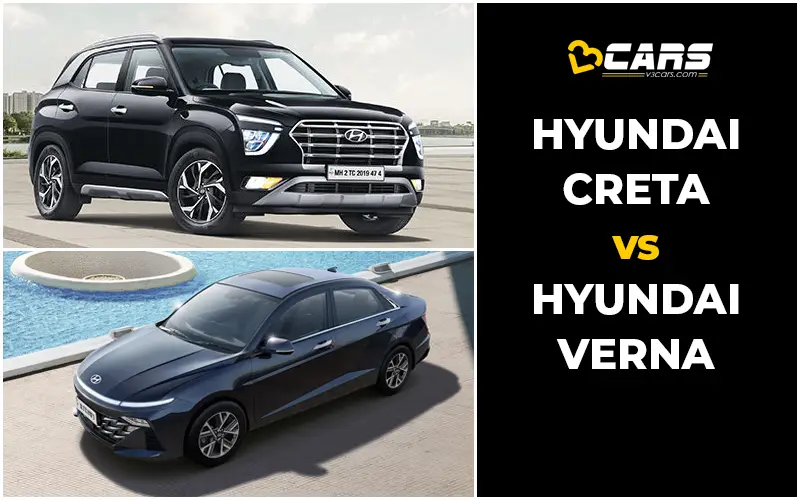 Hyundai Creta Vs Hyundai Verna Price, Engine Specs & Dimensions Comparison