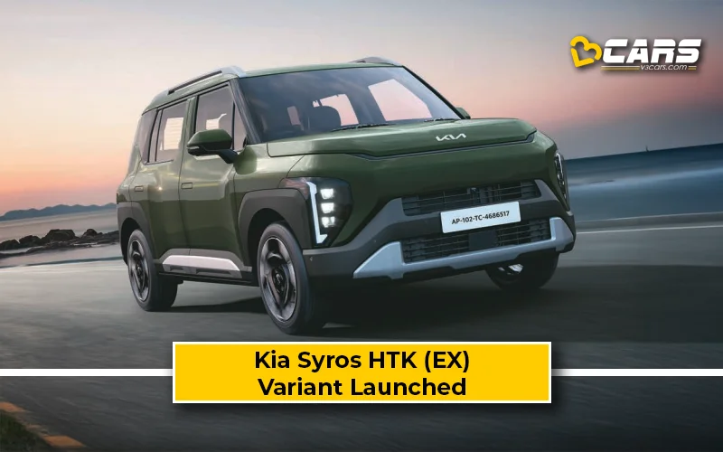 2026 Kia Syros HTK (EX) Variant Launched At Rs. 9.89 Lakh