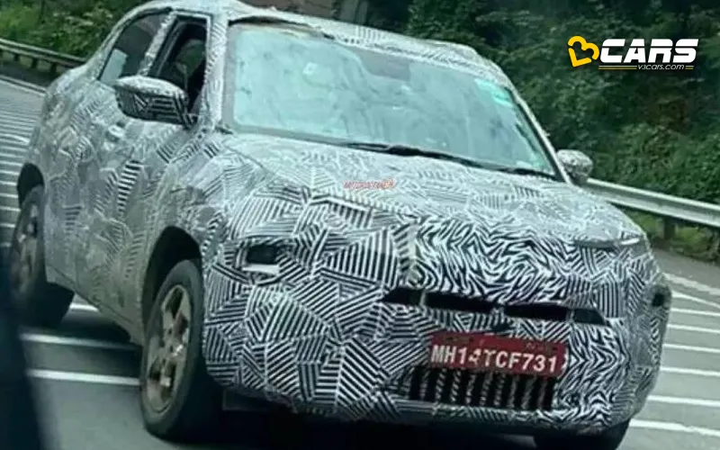 Tata punch ev spied with large touchscreen infotainment system