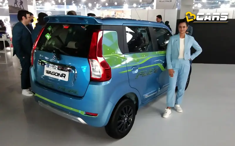 Maruti suzuki  showcase wagon r flex fuel at auto expo 2023