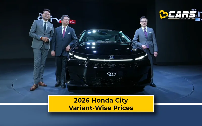 2026 Honda City Facelift Variant-Wise Prices Announced