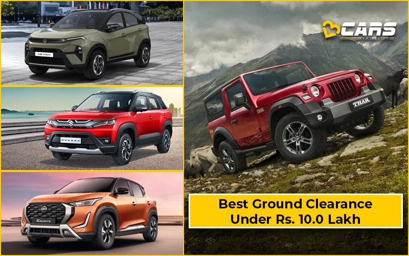 Cars And SUVs With Best Ground Clearance Under Rs. 10.0 Lakh (2026 Updated)