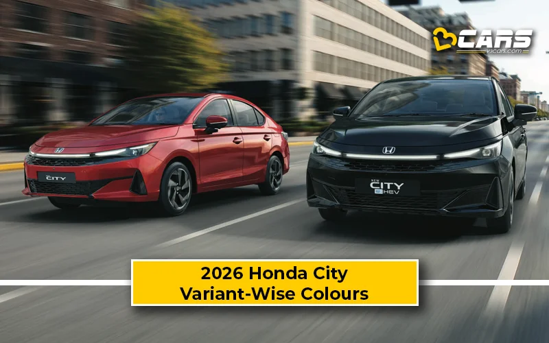 2026 Honda City Variant-Wise Colour Options