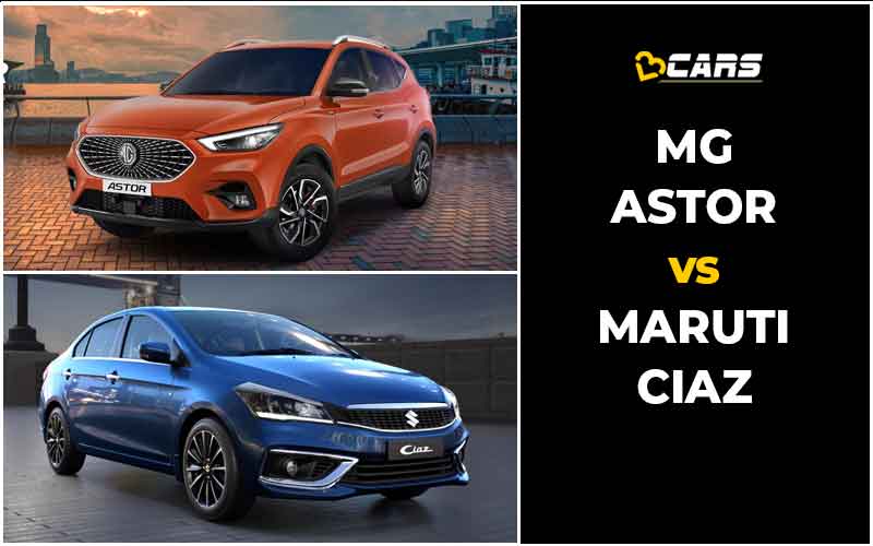 MG Astor Vs Maruti Suzuki Ciaz