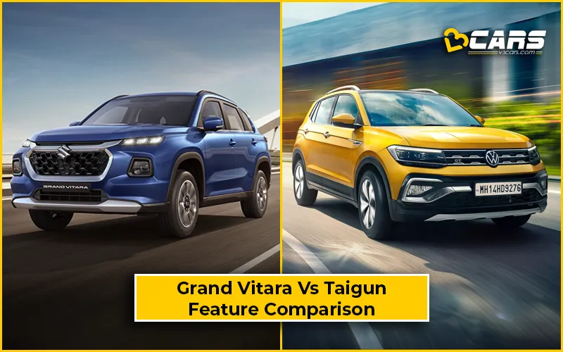 Maruti Suzuki Grand Vitara Vs Volkswagen Taigun - Top Variant Feature Comparison